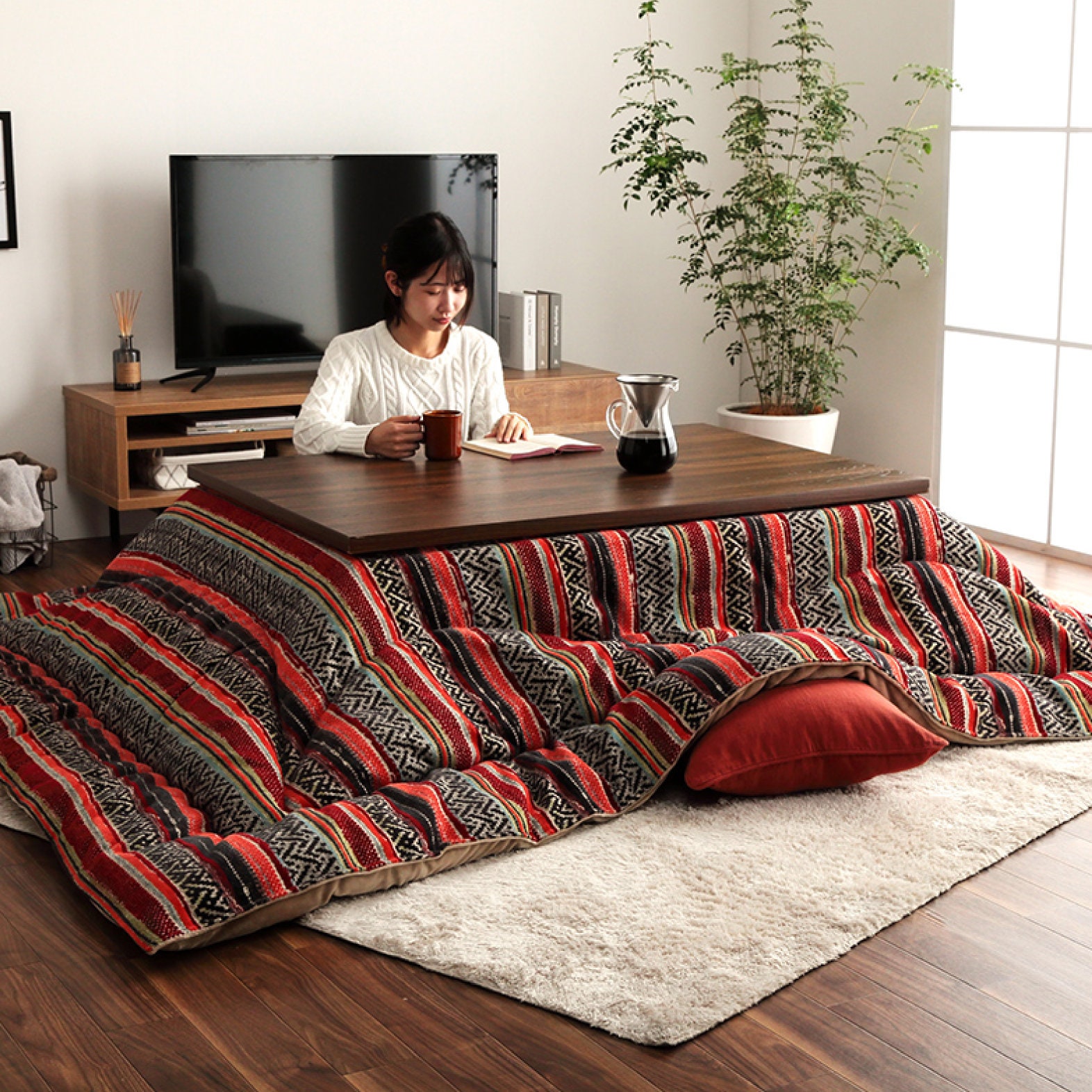Kotatsu Futon Comforter Premium Flannel Fluffy Table Square Rectangle