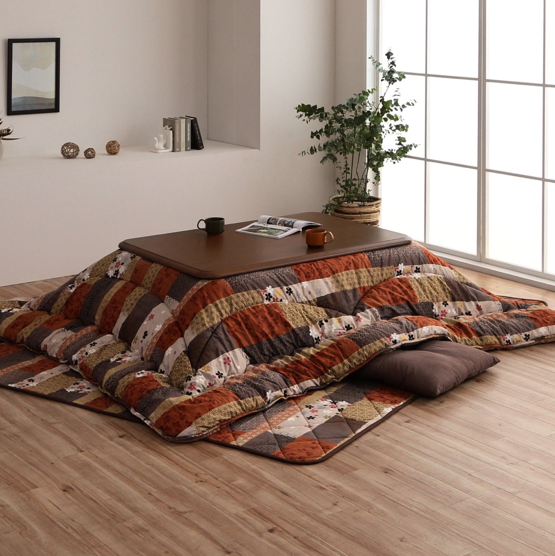 Kotatsu Futon Comforter Premium Cotton Flannel Fluffy Table Square
