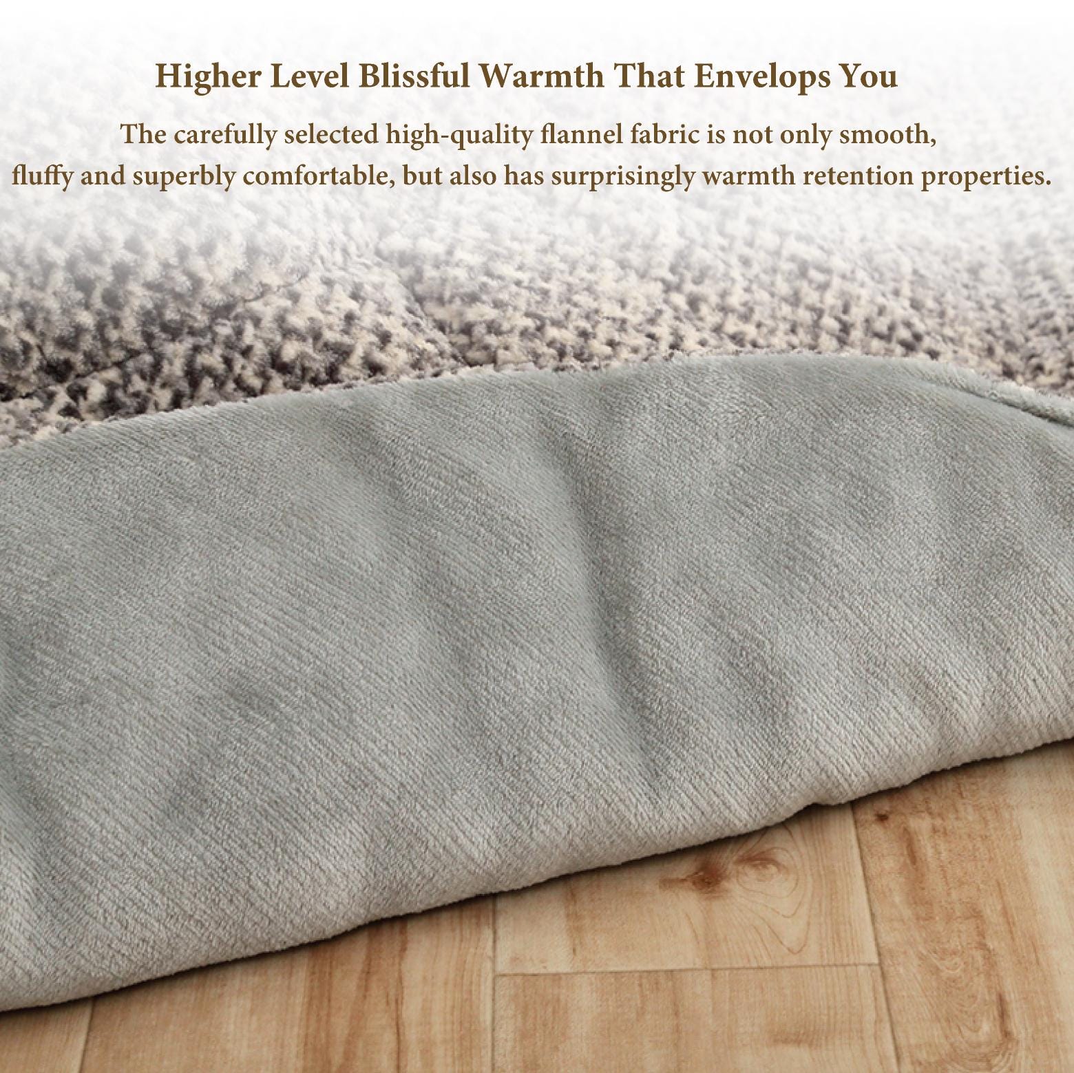 Kotatsu Futon Washable Japanese Comforter Fluffy Gray Cotton