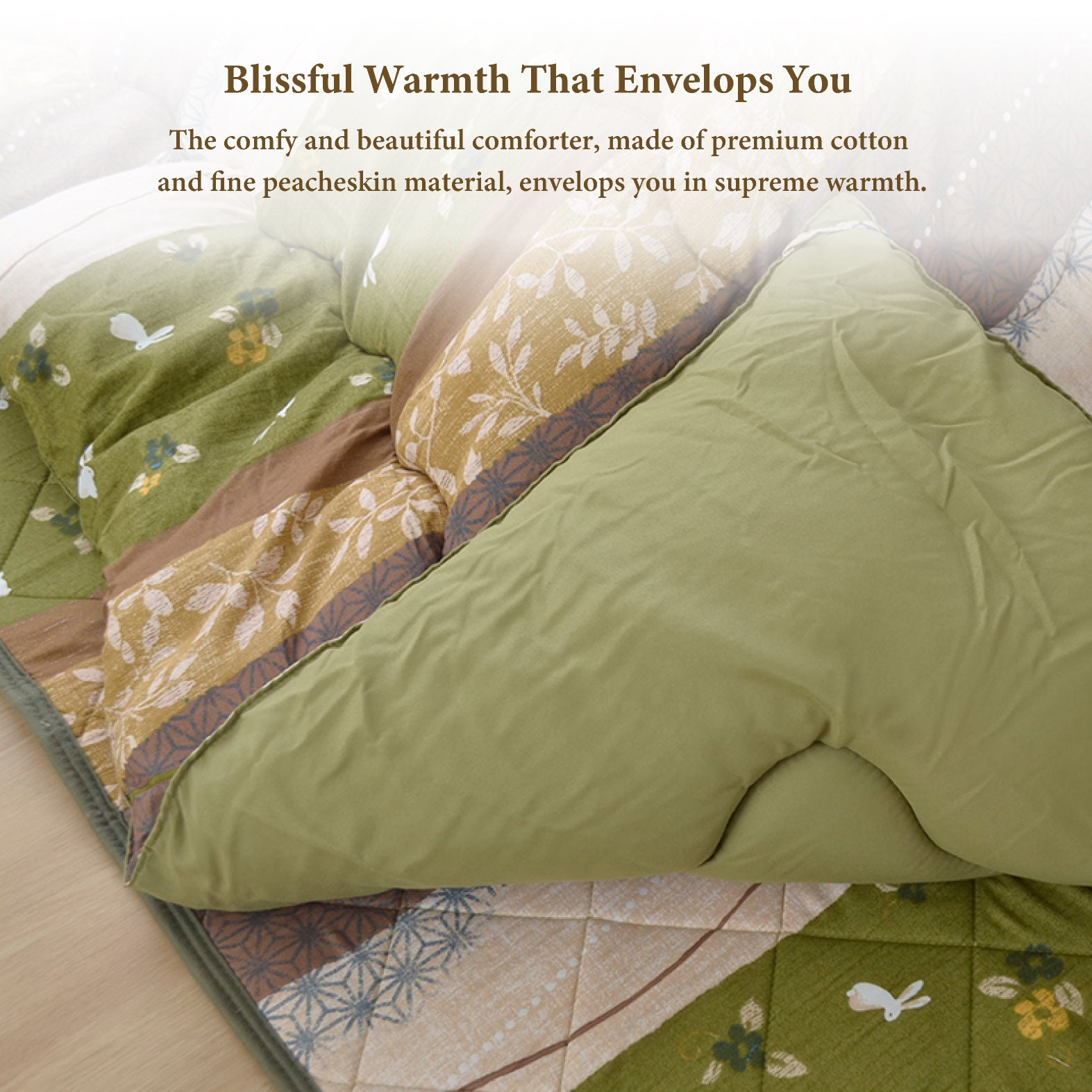 Kotatsu Futon & Mat Set Fluffy Premium Cotton Blanket Table Square