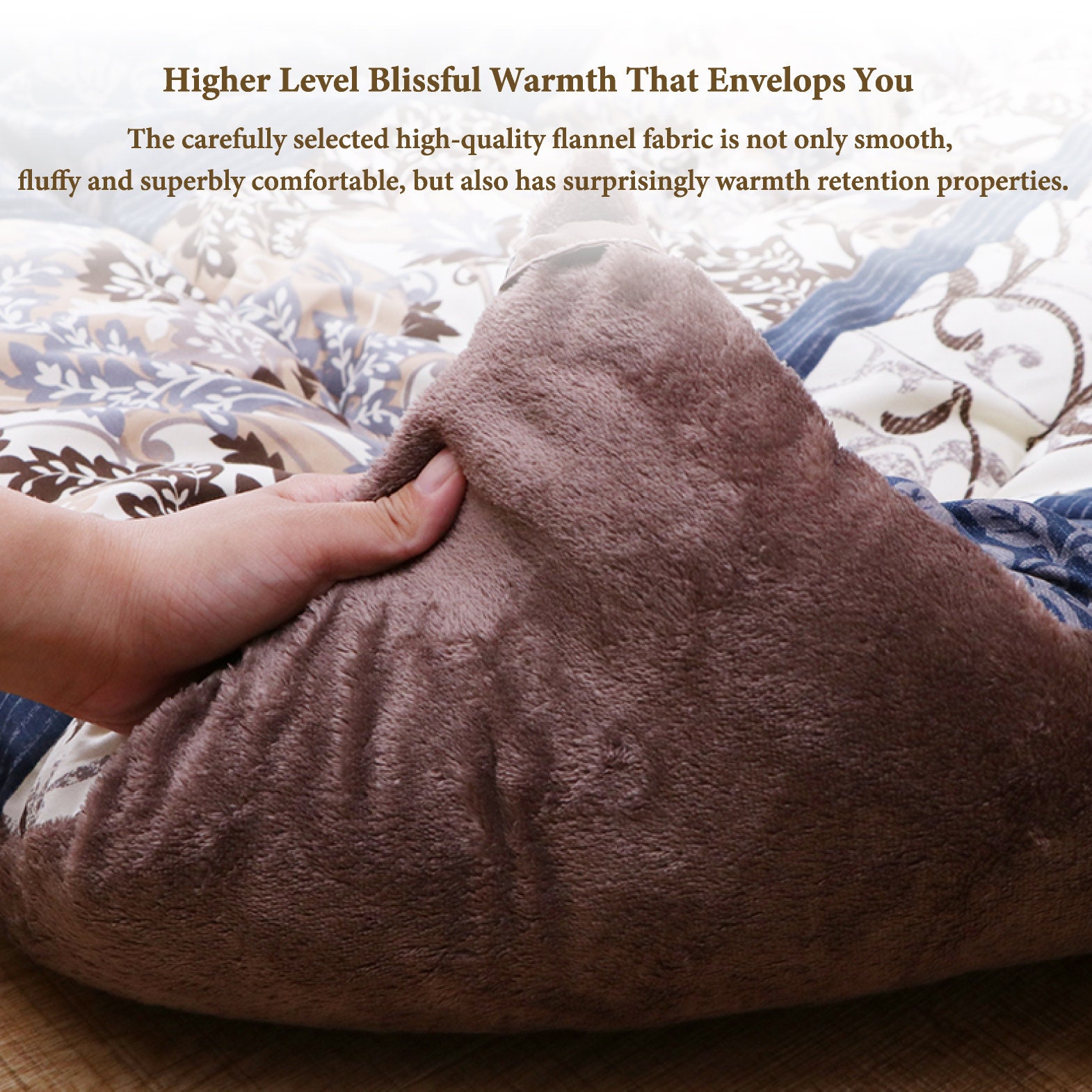 Kotatsu Futon & Mat Set Fluffy Premium Cotton Flannel Blanket