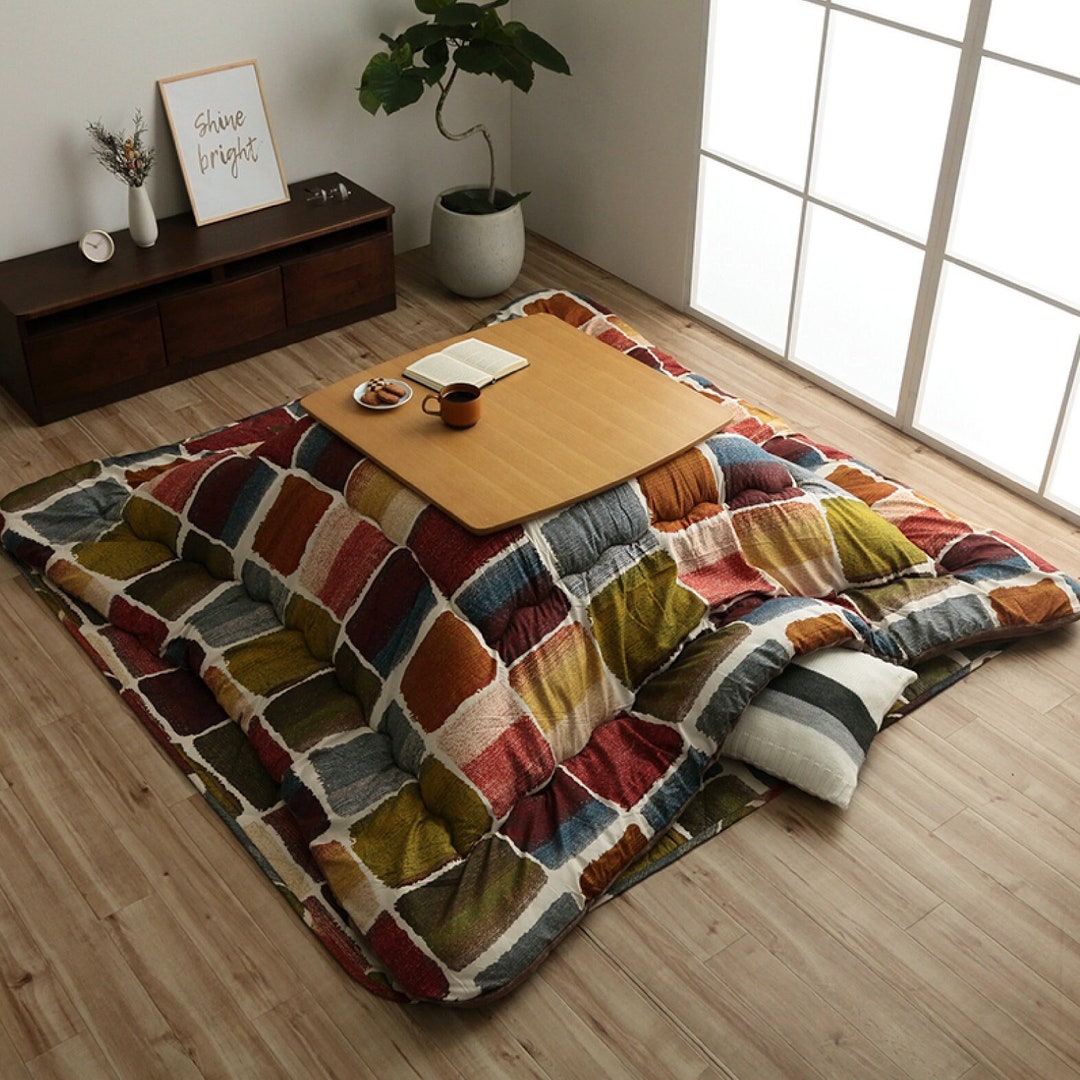 Kotatsu Futon&mat Set Fluffy Premium Cotton Blanket Table Etsy