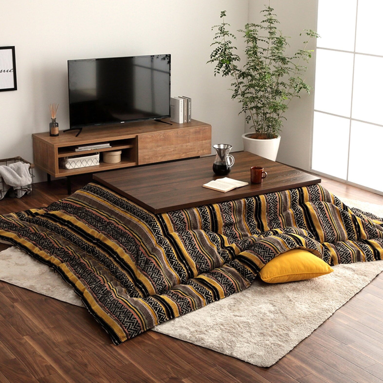 Kotatsu Futon Comforter Premium Flannel Fluffy Table Square