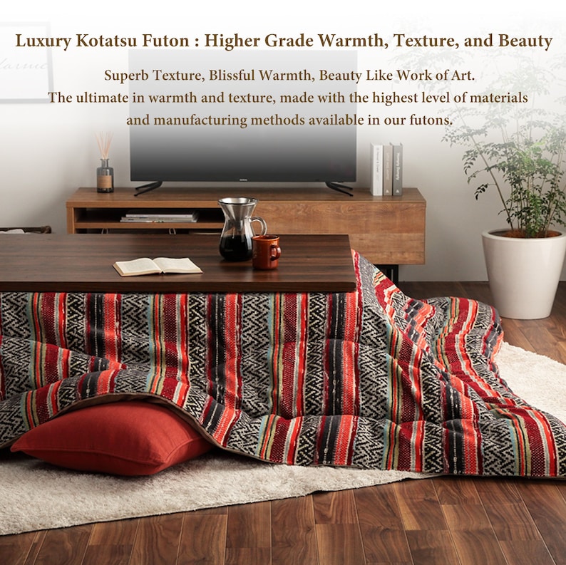 Kotatsu Futon Comforter Premium Flannel Fluffy Table Square Rectangle
