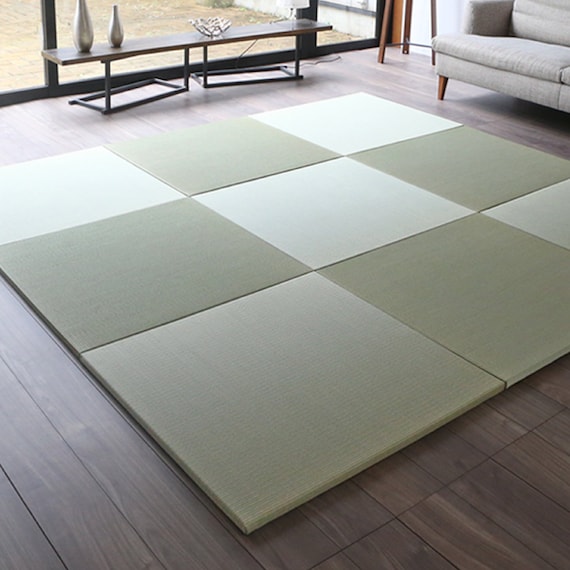 GLzcyoo Japanese traditional tatami mat/futon mattress, sturdy and comfortable green/natural fast grass/folds easily great for bed/meditation room/yoga/Zen room/Japanese tearoom3.5cm thick