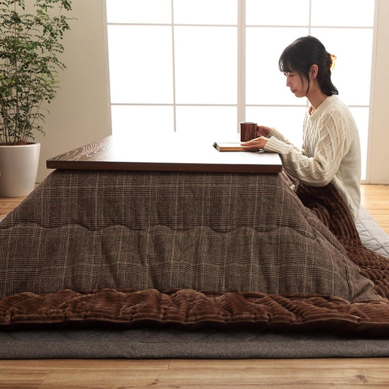 Kotatsu Futon Washable Japanese Comforter Fluffy Cotton Flannel Blanket