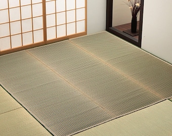 Tatamimatta 100 % japanskt vassgräs, Goza Igusa-matta, traditionell vändbar, naturmaterial, hantverkstatami, tillverkad i Japan 1741