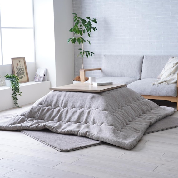 Kotatsu Futon Japanese Comforter Fluffy Yellow Cotton Flannel