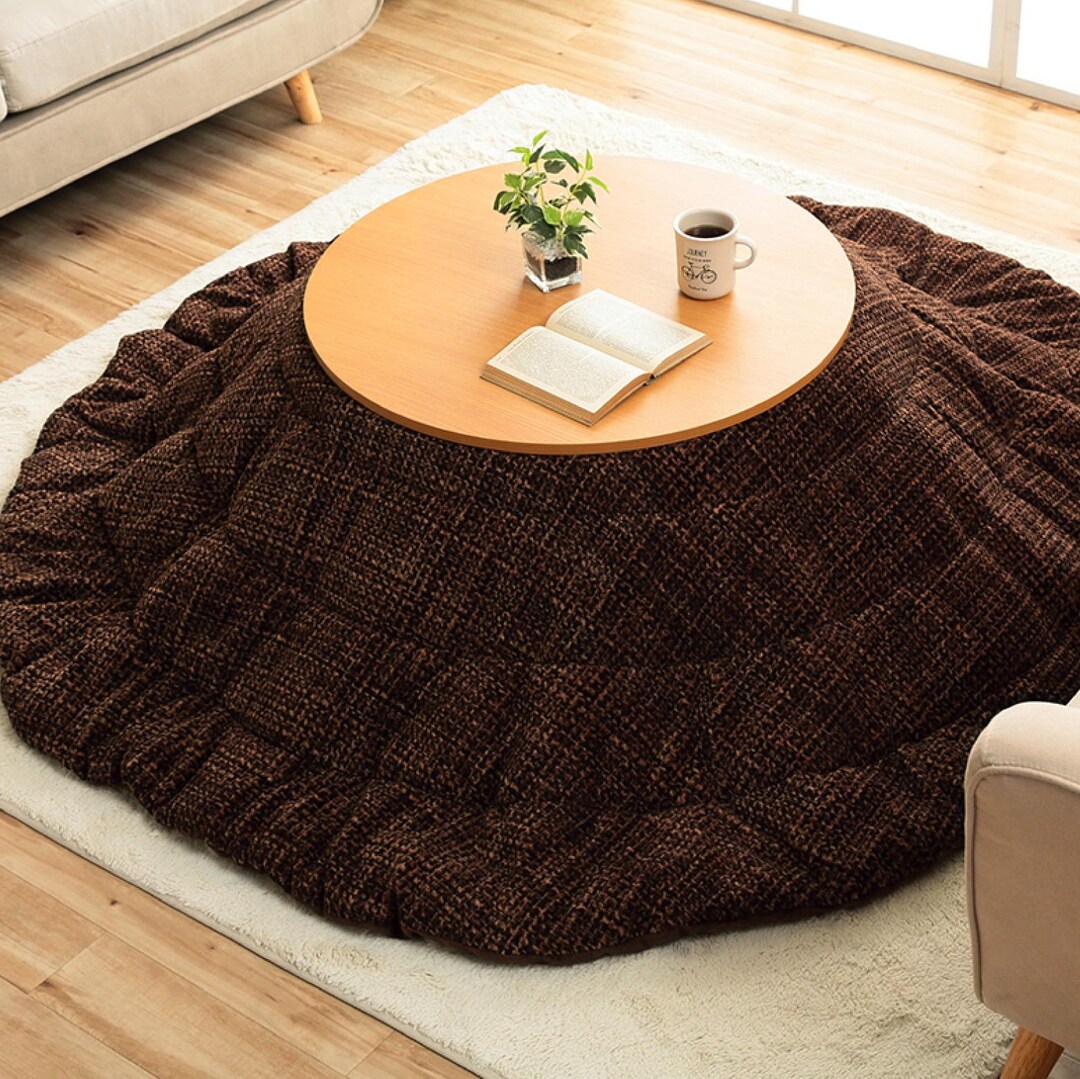 Kotatsu Futon Washable Japanese Comforter Fluffy Brown Cotton