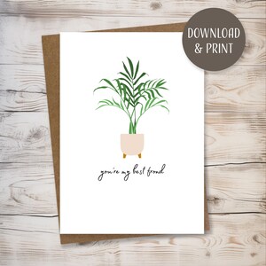 Grappige wenskaart met envelop, afdrukbare sjabloon, instant download, JPEG-formaat, 5x7"