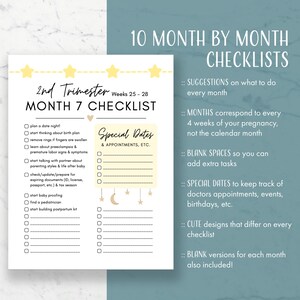Monthly Pregnancy Checklist | Printable to Do List | Digital Download ...