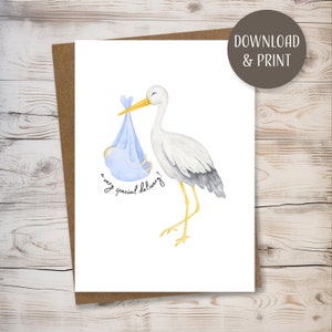 Biglietto d'auguri per bambini con busta, modello stampabile, download istantaneo, formato JPEG, 5x7"