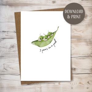 Carte de voeux pour bébé avec enveloppe, modèle imprimable, téléchargement immédiat, format JPEG, 5 x 7 po.