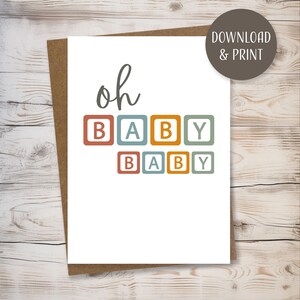 Divertente biglietto d'auguri per bambini con busta, modello stampabile, download istantaneo, formato JPEG, 5x7"