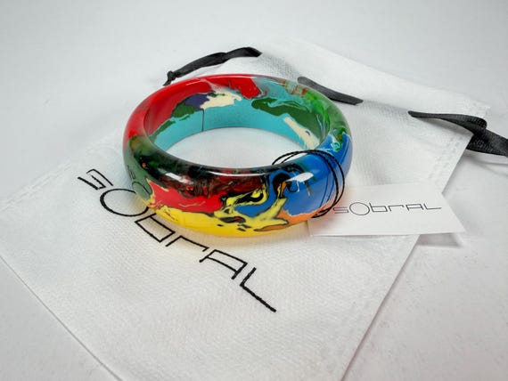Sobral - Multi-Colour "PB24" Solid Resin Bangle (… - image 19