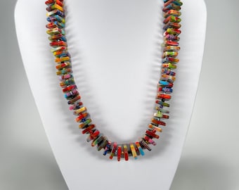 Jackie Brazil &quot;Patricia&quot; Kandinsky Liquorice Squares & Beads 55cm Necklace