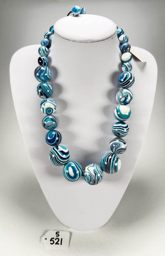 Sobral - Planets "Jupiter" Blue Studio Creation Resin Necklace ( 005453 )