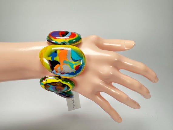 Sobral - Multi-Colour "Wassily" Elasticated Resin… - image 4