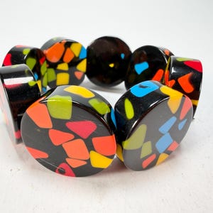 Marion Godart Confetti-cilinder art-decomix elastische cilinder harsarmband