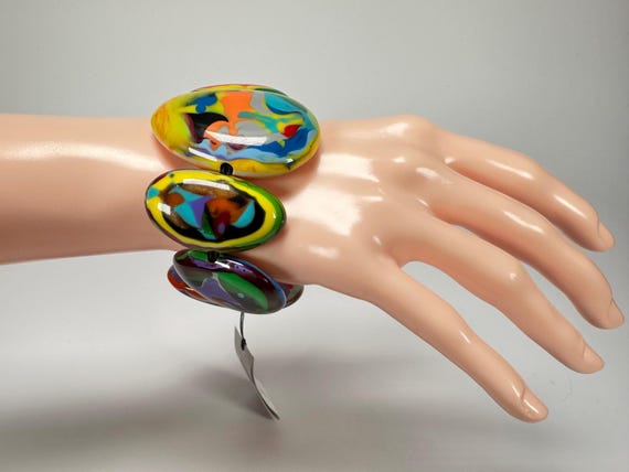 Sobral - Multi-Colour "Wassily" Elasticated Resin… - image 3