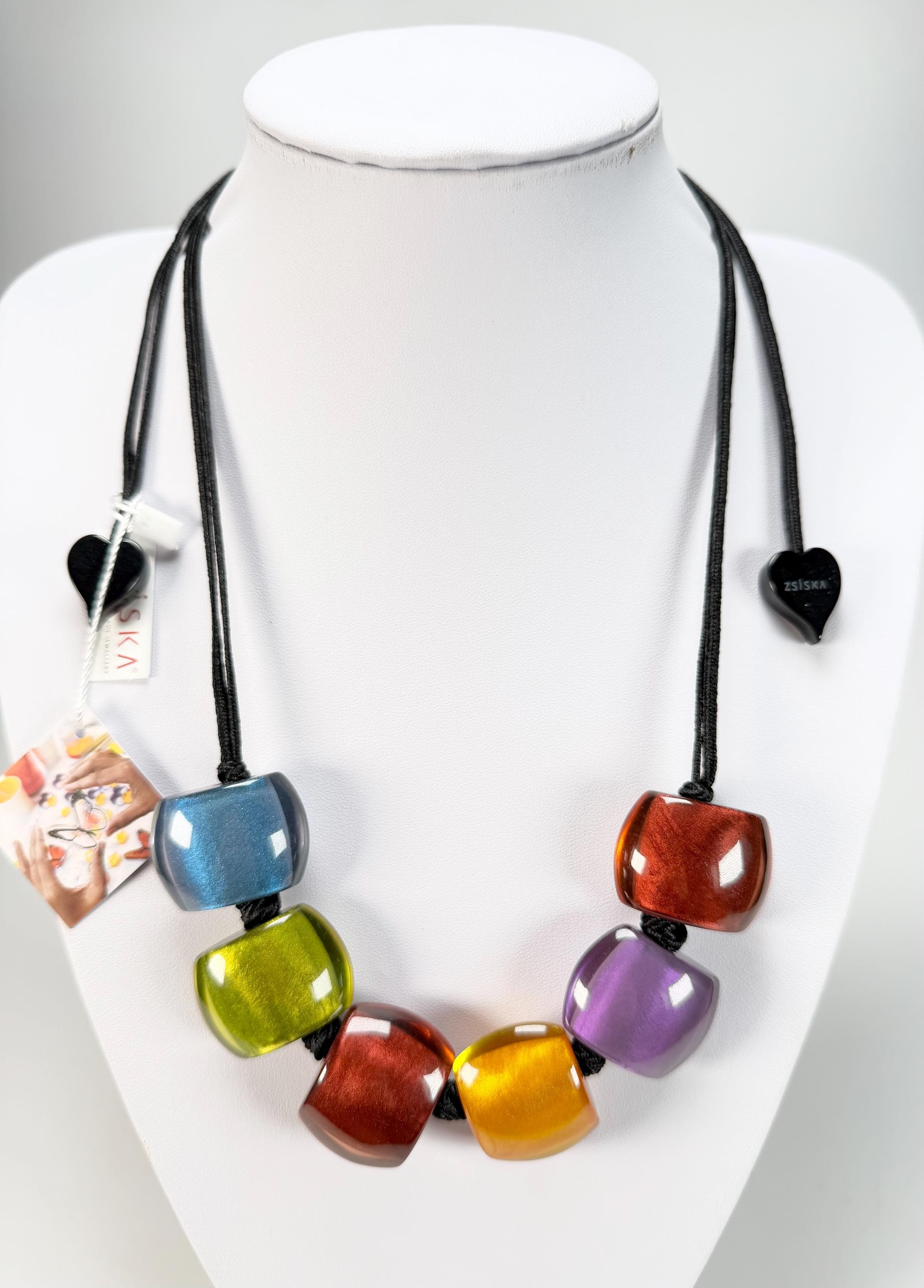 Zsiska - Bellissima 6 Bead New Spectrum Resin Necklace