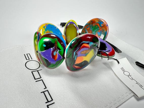 Sobral - Multi-Colour "Wassily" Elasticated Resin… - image 10