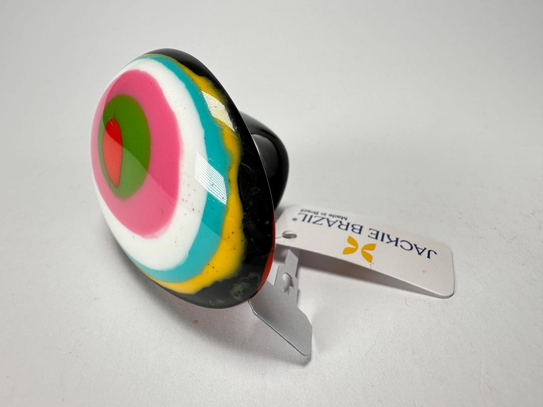 Jackie Brazil Large Riverstone Kandinsky Flat Oval Ring Size UK- Z+1 ...
