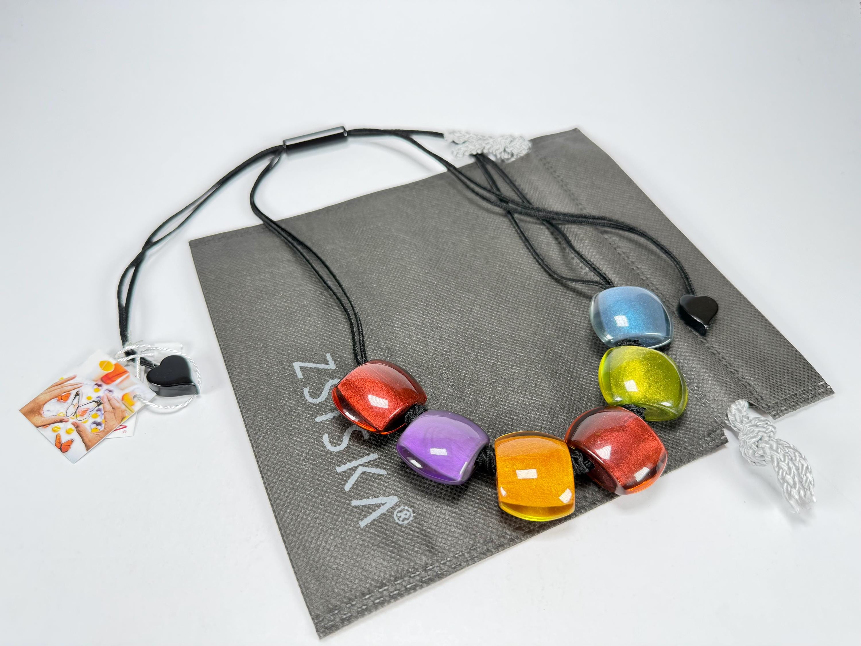 Zsiska - Bellissima 6 Bead New Spectrum Resin Necklace