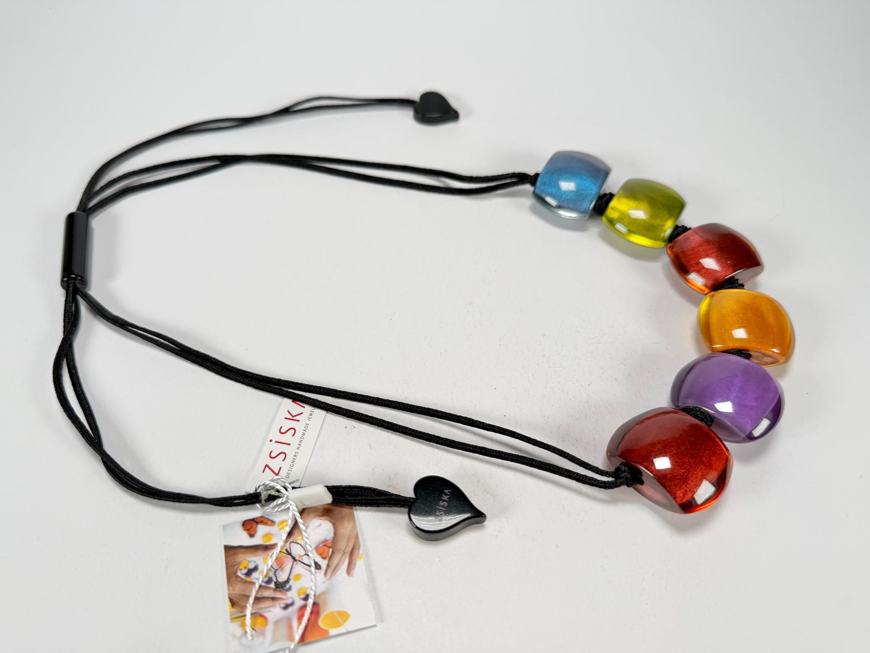 Zsiska - Bellissima 6 Bead New Spectrum Resin Necklace