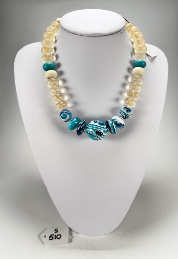 Sobral - Planets "Land & Water" Studio Creation Resin Necklace ( 000000 )