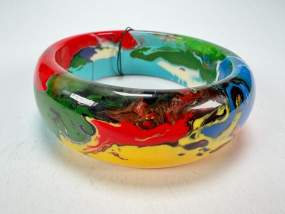 Sobral - Multi-Colour "PB24" Solid Resin Bangle (… - image 1