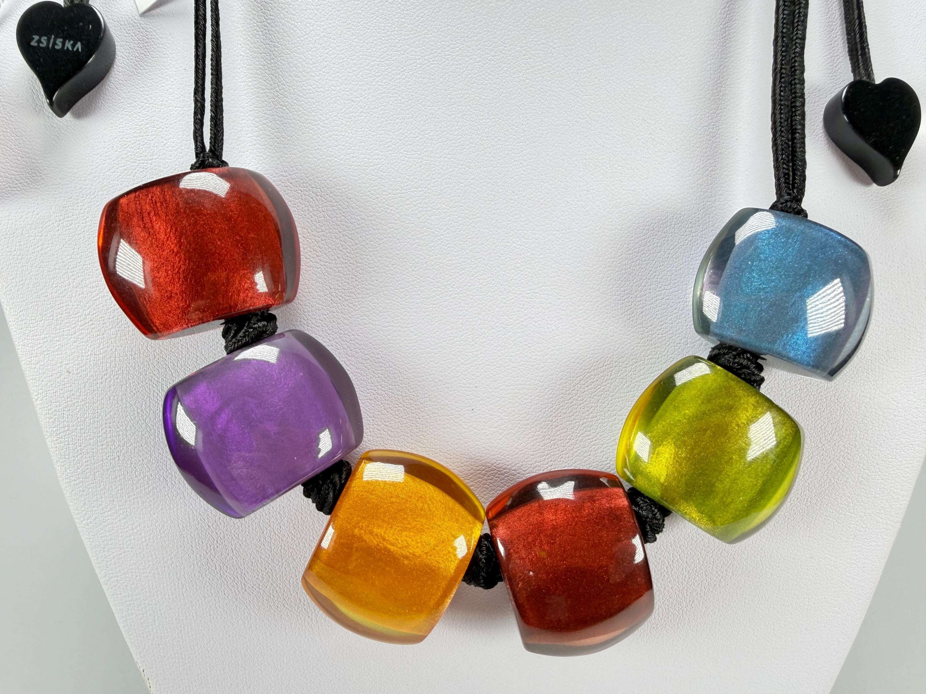 ZSISKA ネックレス Zsiska - Bellissima 6 Bead New Spectrum Resin Necklace