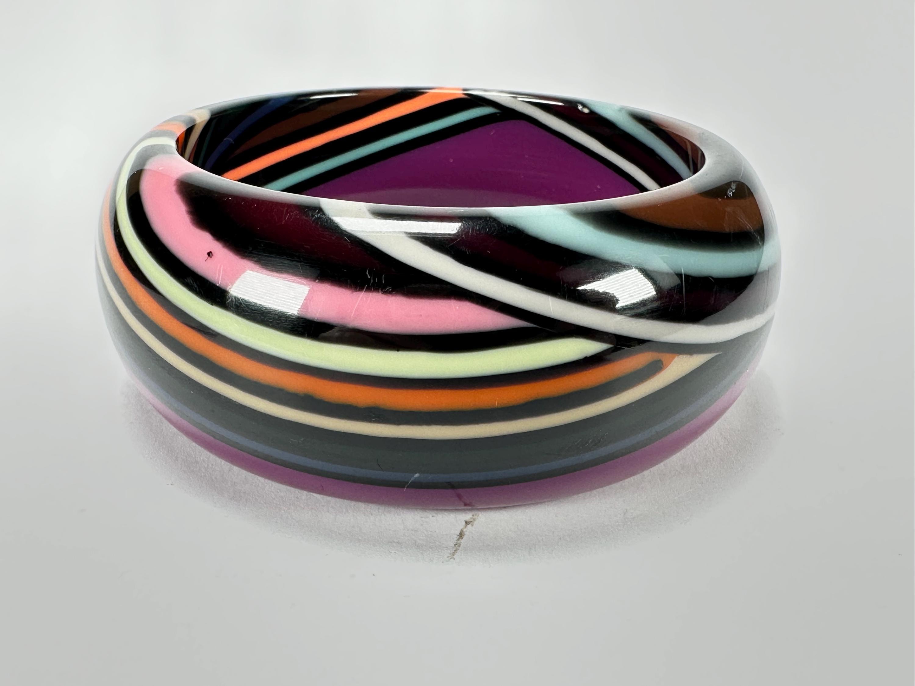 Jackie Brazil Resin Optic (B3170) 34MM Purple Mix Stunning Bangle