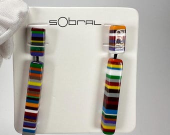 Official Sobral - Pop Art &quot;Clarissa&quot; Resin Earrings ( 002452 )