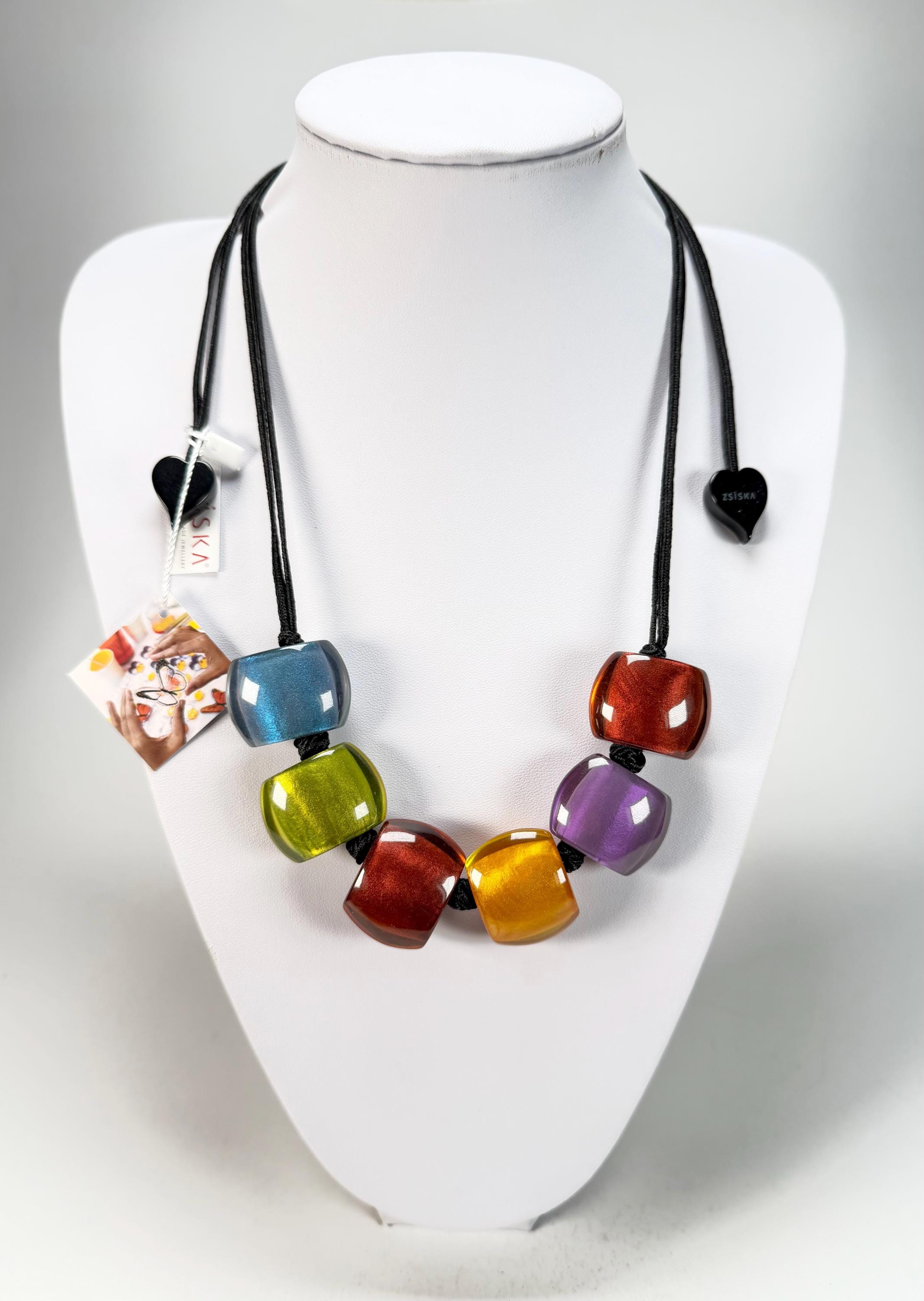 Zsiska - Bellissima 6 Bead New Spectrum Resin Necklace