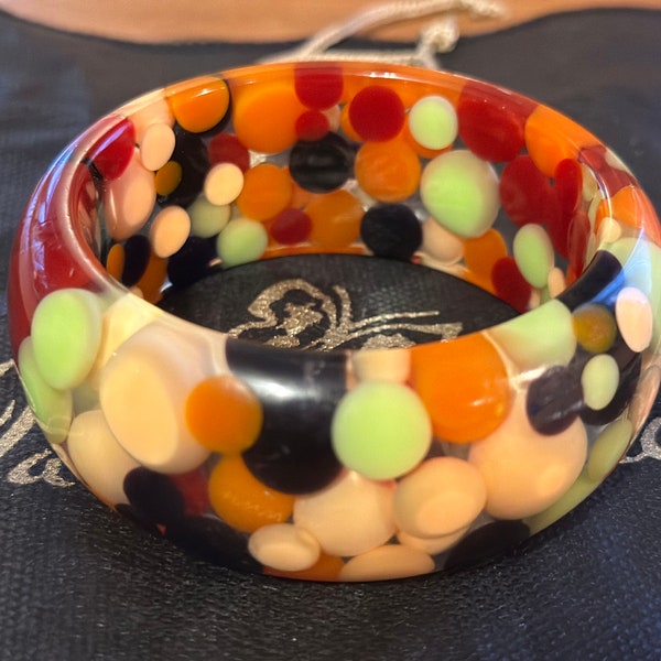 Jackie Brazil Sobral "Petit Balls" Party Mix Unique Resin 3.4cm Bangle ( B2520 )