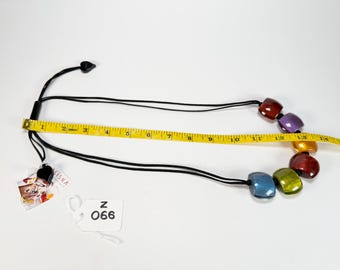 Zsiska - Bellissima 6 Bead New Spectrum Resin Necklace