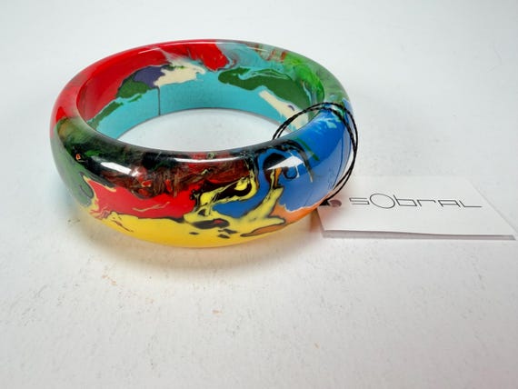 Sobral - Multi-Colour "PB24" Solid Resin Bangle (… - image 16