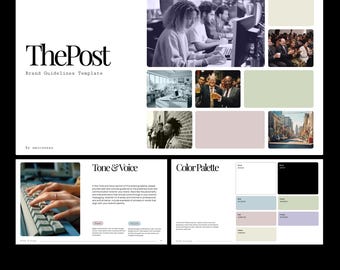 Editorial Brand Guidelines Template for Canva | Pastel Style Guide, Brand Book & Strategy