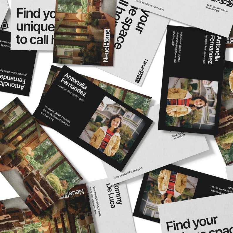 Canva Real Estate Business Cards Easily Printable Customizable