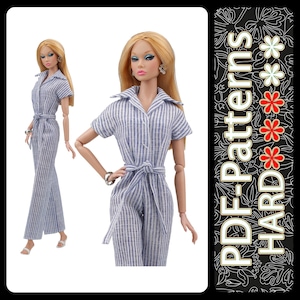 PDF Pattern Summer jumpsuit 11 1/2″ (29 cm) no instructions by Elenpriv