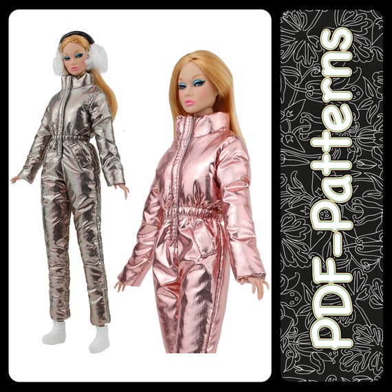 PDF Pattern Ski Jumpsuit for 11 1/2″ (29 Cm) Poppy Parker