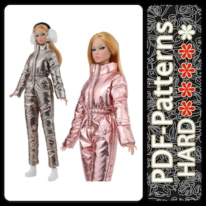 PDF Pattern Ski jumpsuit for 11 1/2″ (29 cm) Poppy Parker doll no instructions by Elenpriv