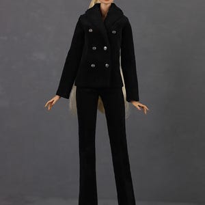 PDFパターン（説明書なし）11 1/2インチ（29cm）ファッションドール用マイクロコーデュロイダブルブレストジャケット（Elenpriv製） 画像 6