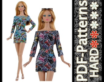 pdf Patroon Zomerminijurk voor pop van 29 cm (11 1/2") zonder instructies van Elenpriv