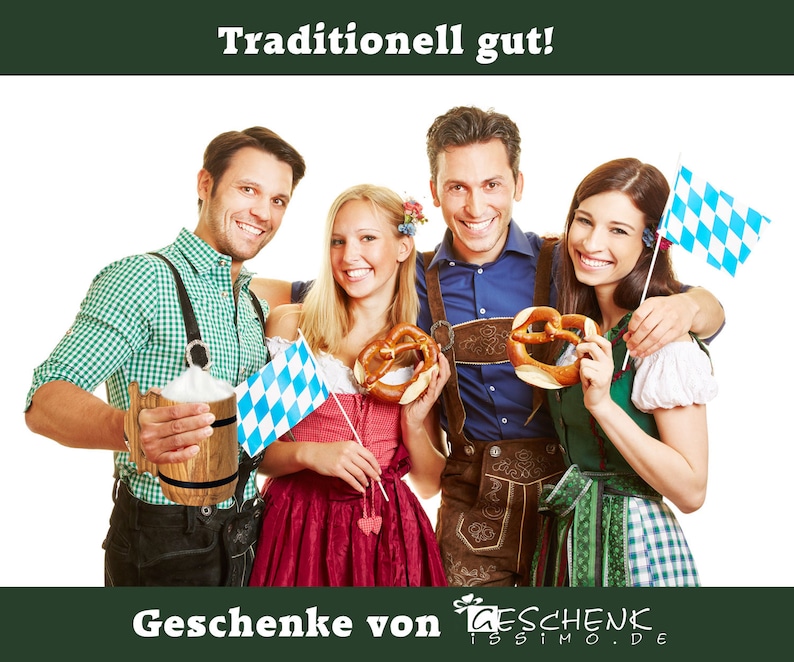 Holz Bierkrug personalisiert mit Edelstahl Becher 0,5 L Gravur mit Name und Motiv als Geschenk zu Vatertag, Weihnachten, Geburtstag uvm. Bild 2