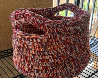Handmade Crochet Storage Basket/Various Colors