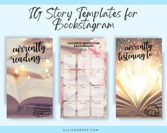 Bookstagram Story Templates: Social Media Kit for Book Bloggers (Digital Download)