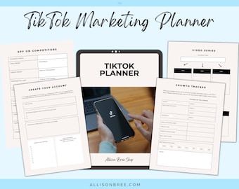 Planificador de marketing de TikTok / Contenido para redes sociales (descarga digital)