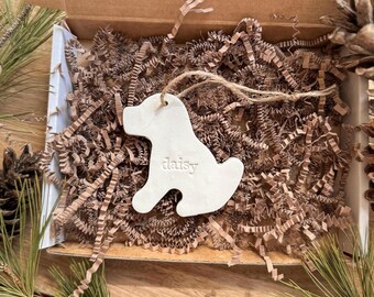 Adorno de perro personalizado, regalo para dueño de perro, adorno para perro, regalo de Navidad para perro fallecido.